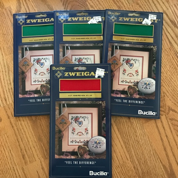 NWT Set of 4 Counted Cross Stitch Fabric 14 Count - Picture 2 of 9